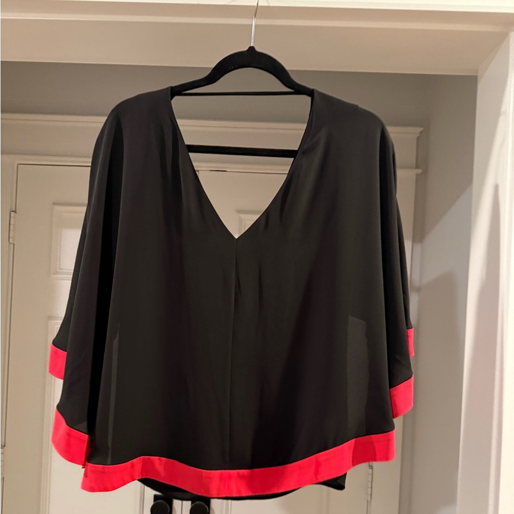 NWT BCBGMaxazria Charmaine Cape Sleeve Blouse